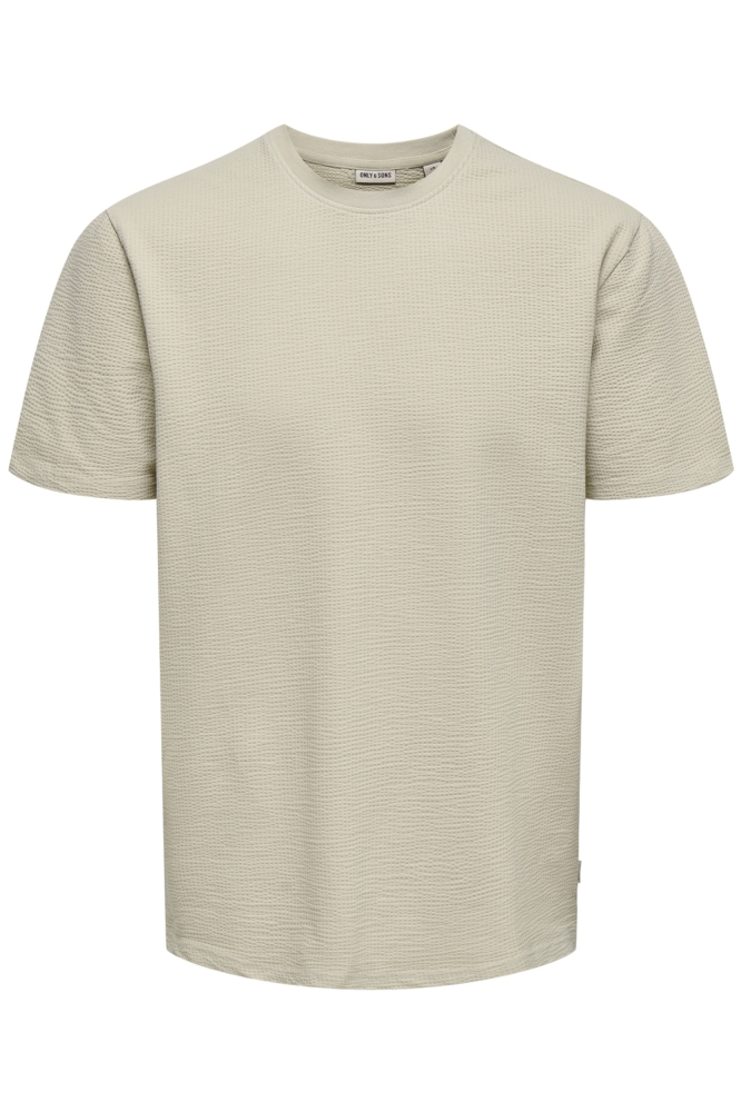 ONSKIAN LIFE REG SEERSUCKER SS TEE 22028692 SILVER LINING